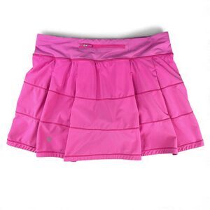 Lululemon Pace Rival Mid Rise Skirt Skort Dark Prism Pink Golf Tennis sz 8 TALL
